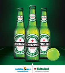 
Heineken Australian Open sponsor poster