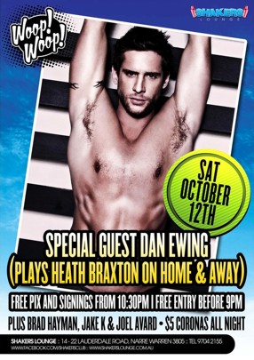 

Home & Away's Dan Ewing (Heath Braxton) Saturday