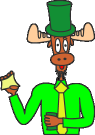 Moose in his Cup finery